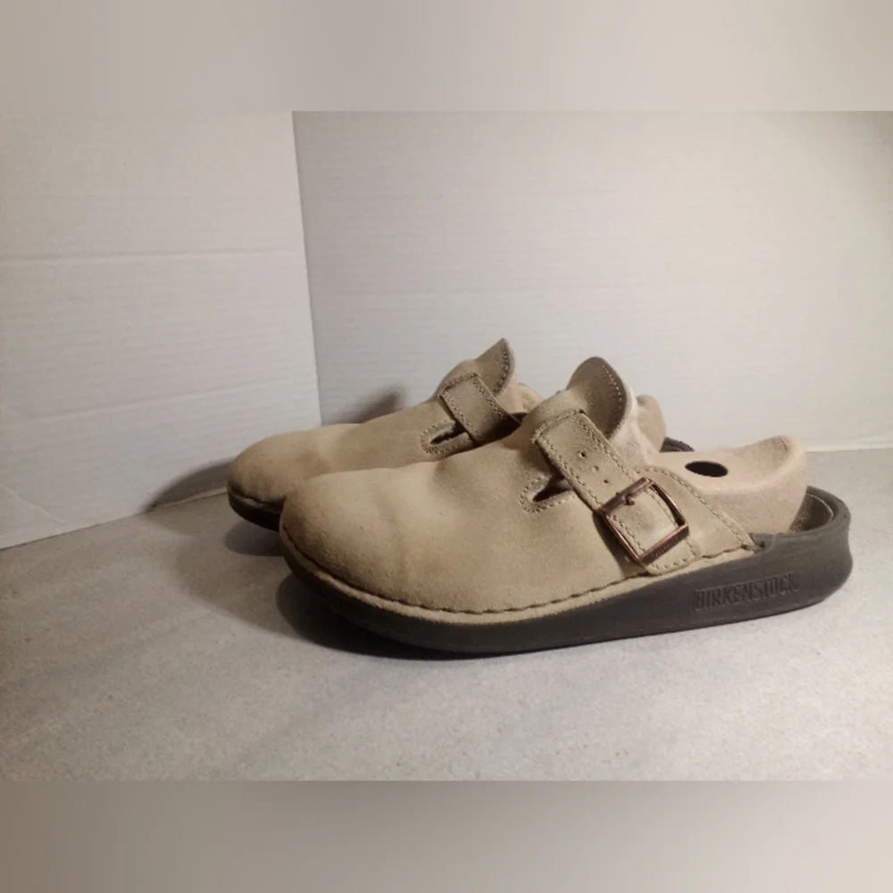 Birkenstock Boston Shearling Tan Clogs US sz. Men 10. Woman 11-11.5 - Picture 4 of 10